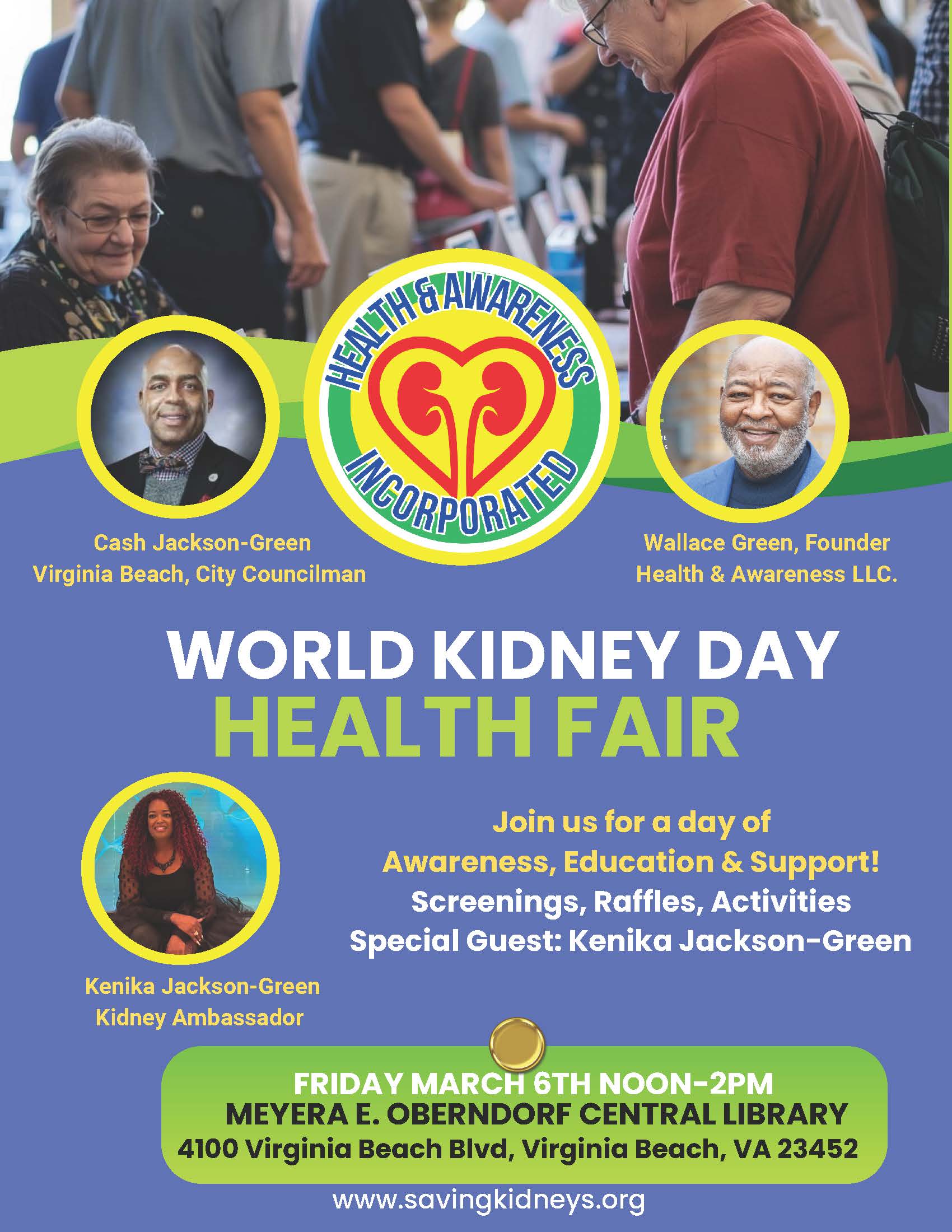World Kidney Day - Friday March 6th, 2026