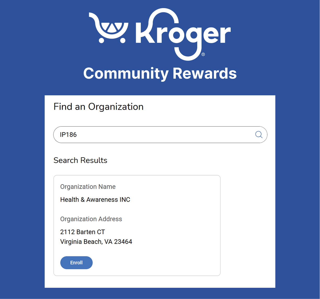 Kroger Community Rewards instructions